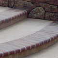 Concrete and brick steps